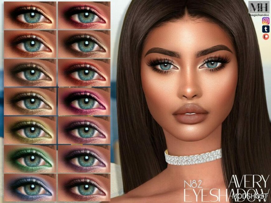 Sims 4 Eyeshadow Makeup Mod: Avery Eyeshadow N82 (Featured)