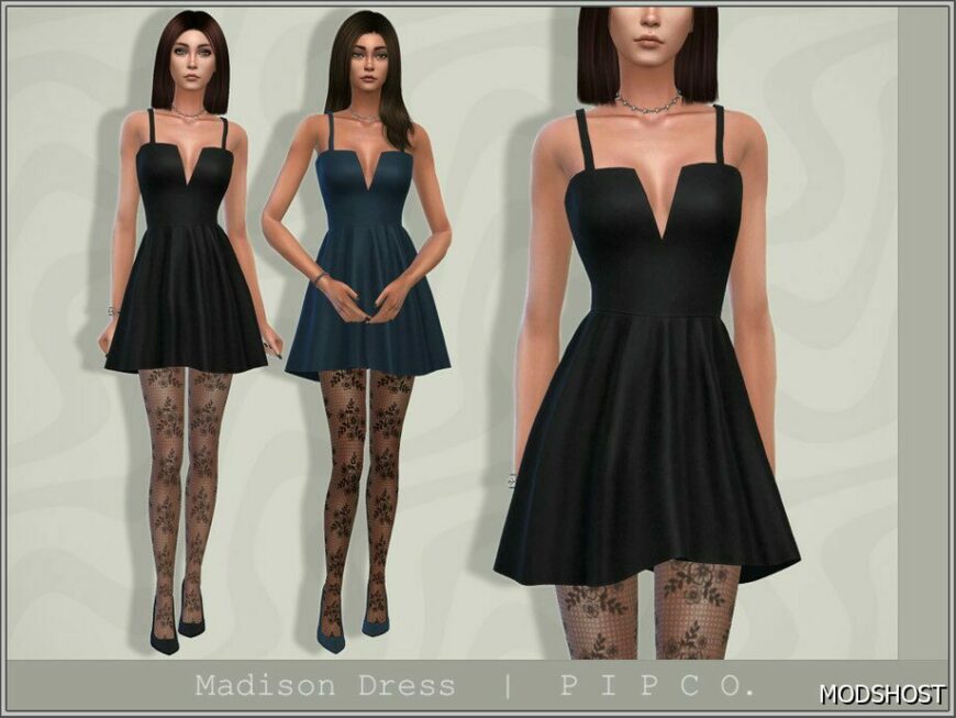 Sims 4 Formal Clothes Mod: Madison Dress. (Featured)