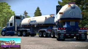 ATS Mod: SCS Double Trailer GAS Tankers 1.50 (Featured)