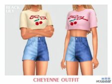 Sims 4 Clothes Mod: Cheyenne Outfit