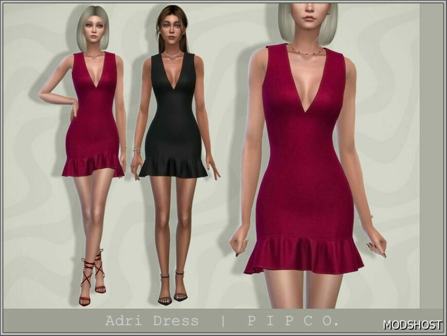 Sims 4 Elder Clothes Mod: Adri Dress. (Featured)