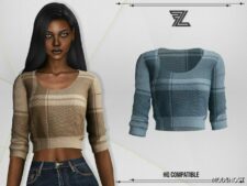 Sims 4 Elder Clothes Mod: Rosa Sweater (Featured)