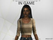 Sims 4 Elder Clothes Mod: Rosa Sweater (Image #2)