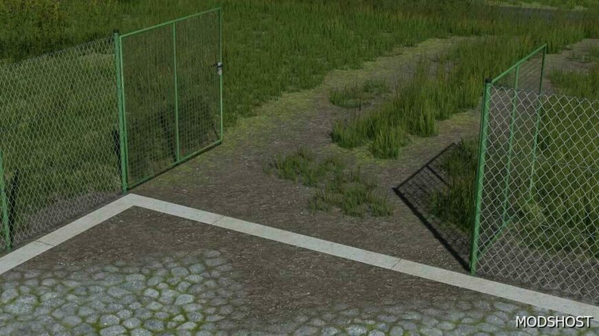 FS22 Mod: Chain Link Fence with Gate (Featured)
