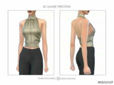 Sims 4 Female Clothes Mod: Emma Blouse (Image #2)