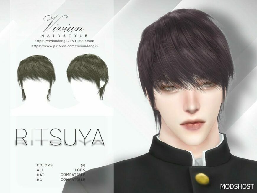 Sims 4 Ritsuya – Hairstyle mod