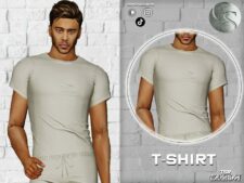 Sims 4 Male Clothes Mod: SET – Basic Shirt + Shorts #430 (Image #2)
