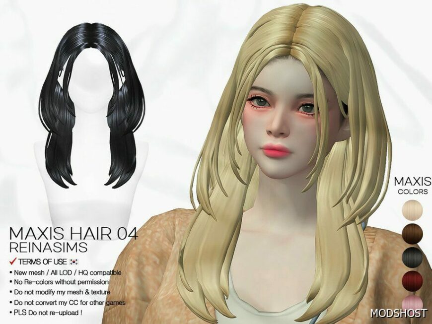 Sims 4 Reina TS4 Maxis Hair 04 mod