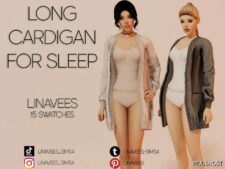 Sims 4 Female Clothes Mod: Magnolia – Cardigan for Sleep (Image #2)