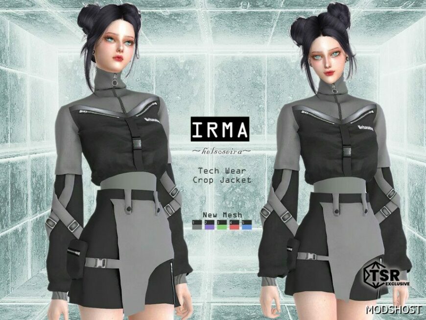 Sims 4 Irma – Techwear Jacket mod