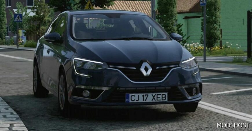 BeamNG Renault Car Mod: Megane IV Sedan 2016-2020 V1.3.1 0.32 (Featured)