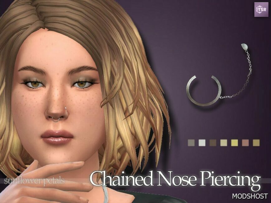 Sims 4 Chained Nose Piercing mod