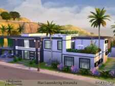 Sims 4 House Mod: Blue Lavender No CC (Featured)