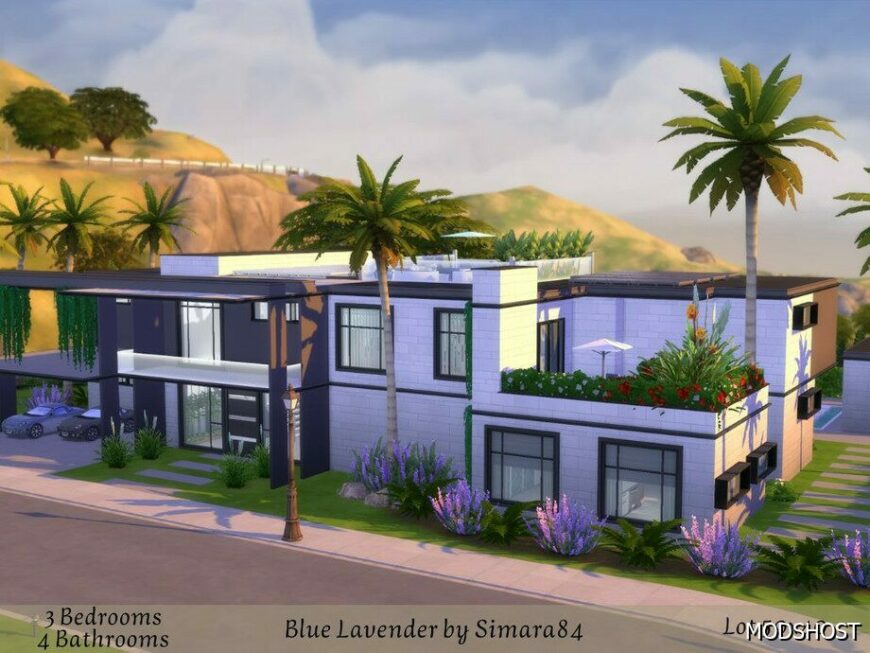 Sims 4 Blue Lavender No CC mod