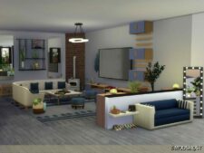 Sims 4 House Mod: Blue Lavender No CC (Image #4)