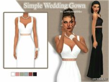 Sims 4 Simple Wedding Gown mod