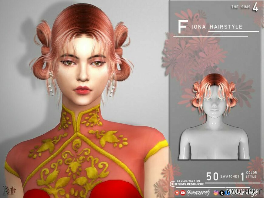 Sims 4 Fiona Hairstyle mod