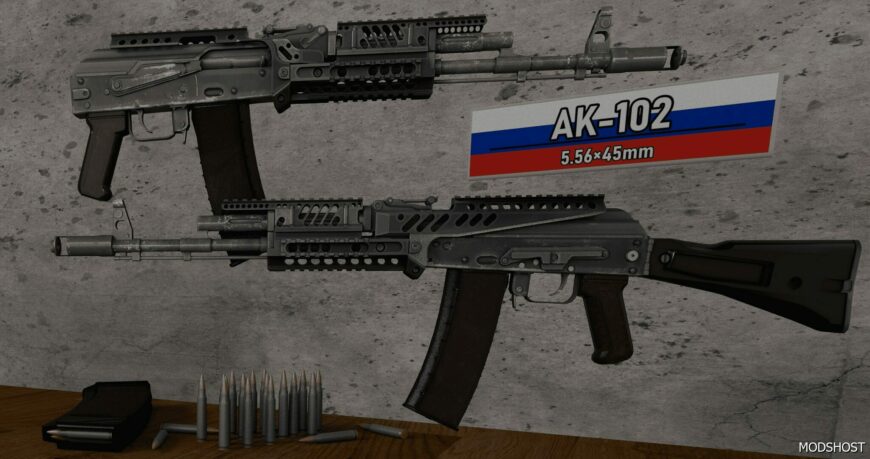 GTA 5 RON AK-102 4 Versions mod