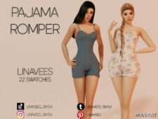 Sims 4 Teen Clothes Mod: Alina – Pajama Romper (Image #2)