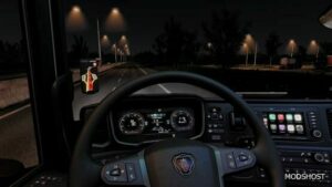 ETS2 Scania Next GEN Tachograph Warning Light and Overspeed Warning 1.50 mod