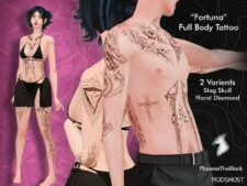 Sims 4 Mod: Fortuna Full Body Tattoo (Featured)