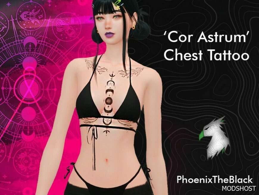 Sims 4 COR Astrum Chest Tattoo mod