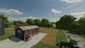 FS22 Placeable Mod: Small Workshop Garage and GAS Station for Your Farm (Image #3)
