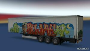ETS2 Mod: Graffited Trailers Pack 1.50 (Featured)
