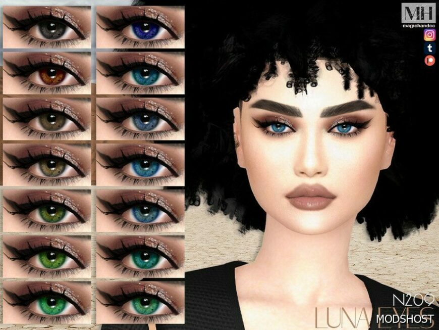 Sims 4 Luna Eyes N209 mod