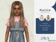 Sims 4 Hallie Child Hairstyle mod
