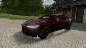 FS22 Tesla Car Mod: Model 3 2024 Long Range (Image #4)