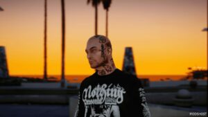 GTA 5 Player Mod: Traditional Face/Neck Tattoos / Premade / MP Male / SP (Image #3)