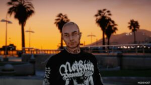 GTA 5 Player Mod: Traditional Face/Neck Tattoos / Premade / MP Male / SP (Image #4)
