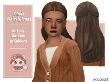 Sims 4 Kid Mod: Olivia Hairstyle (Children) (Featured)