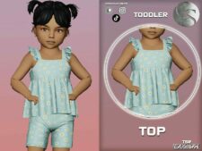 Sims 4 Toddler SET 433 – TOP + Shorts mod