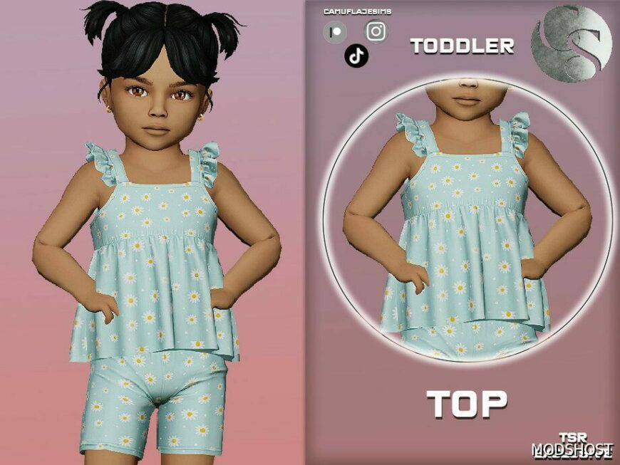 Sims 4 Toddler SET 433 – TOP + Shorts mod