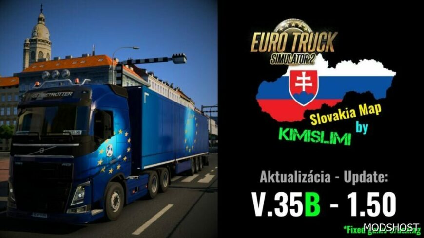 ETS2 Mod: SVK Map by Kimislimi V.35B – Demo/Full 1.50 (Featured)