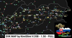 ETS2 Mod: SVK Map by Kimislimi V.35B – Demo/Full 1.50 (Image #3)