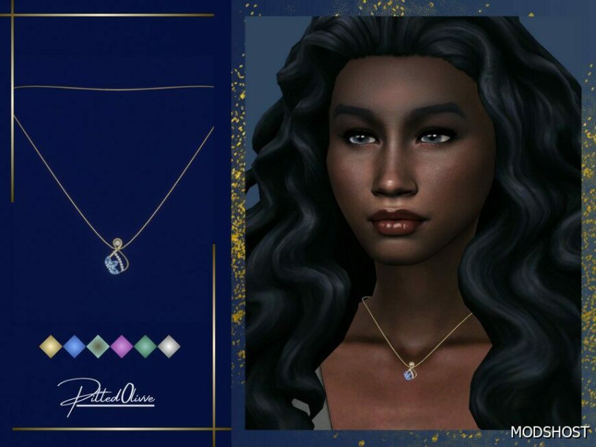 Sims 4 Female Accessory Mod: Cynthia Necklace (Featured)