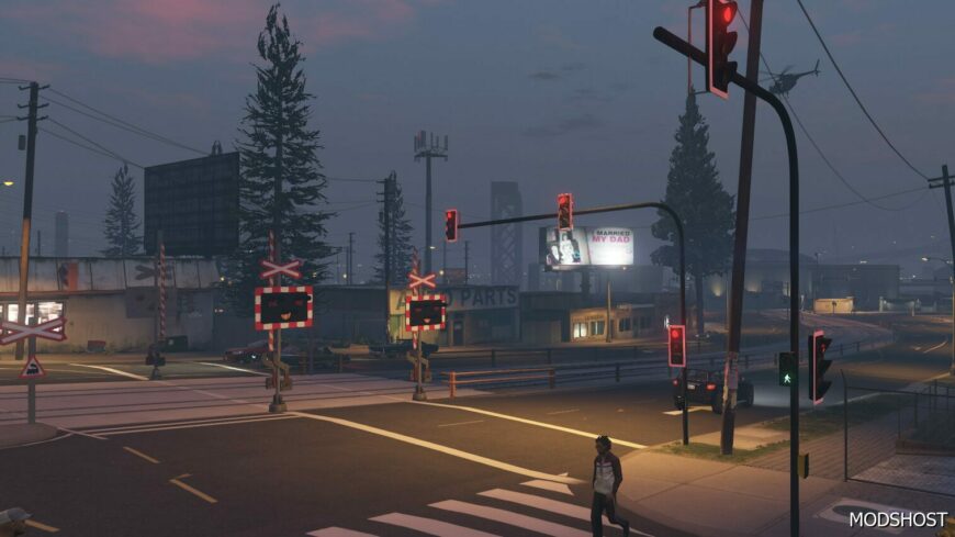 GTA 5 Prop Pack | OIV | Replace UK Traffic Lights and Level Crossing Pack mod