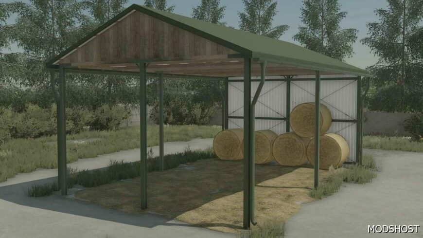 FS22 Placeable Mod: Bale Storage Shed (Featured)