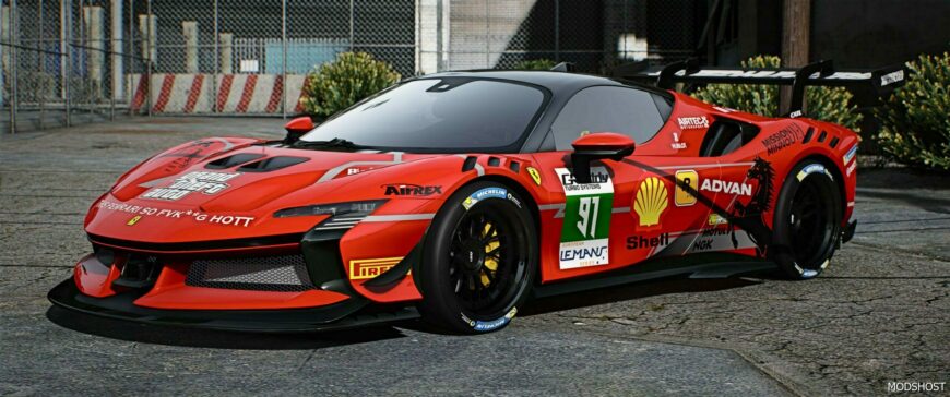 GTA 5 Ferrari SF90 XX Stradale GTE Concept mod