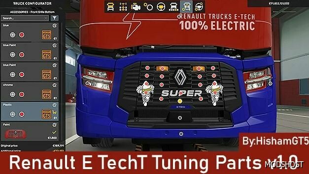 ETS2 Renault E-Tech T Tuning Parts 1.50 mod
