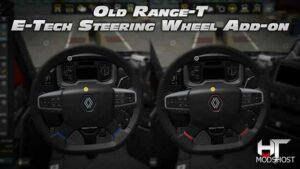 ETS2 OLD Range T E-Tech Steering Wheel Add-On 1.50 mod