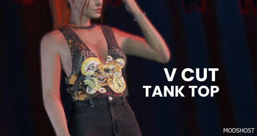 GTA 5 V CUT Tank TOP for MP Female mod