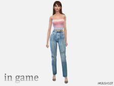 Sims 4 Boyfriend LOW Waist Jeans mod
