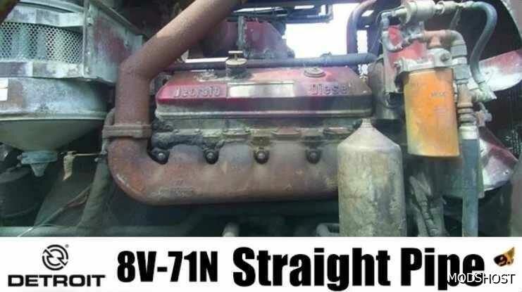 ATS Detroit Diesel 8V-71N Straight Pipe 1.50 mod