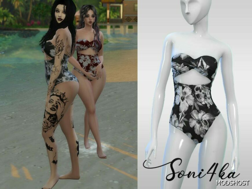 Sims 4 Dark Summer Swimsuit mod