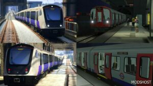 GTA 5 TFL Train Pack – London Underground S Stock – Crossrail Elizabeth Line Class 345 V1.0 OIV Replace mod
