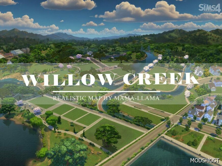 Sims 4 Mod: Willow Creek Realistic Map Replacement (Featured)